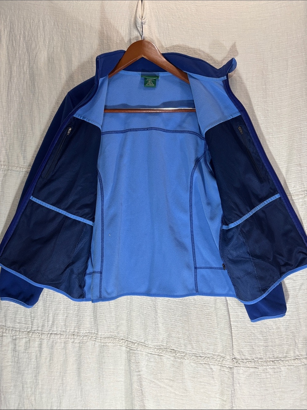 L.L. Bean Women’s Polartec Full-Zip Fleece Jacket Blue Size M EUC - Picture 7 of 12